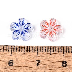 Прозрачные кабошоны из смолы с цветочным принтом CRES-T025-27