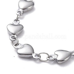 Браслеты-цепочки в форме сердца из нержавеющей стали 304 BJEW-JB05615