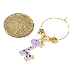 Подвески из эмали из сплава жирафа AJEW-JO00186