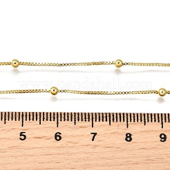 2.5 мм латунные круглые шариковые цепочки-цепочки NJEW-M108-38G