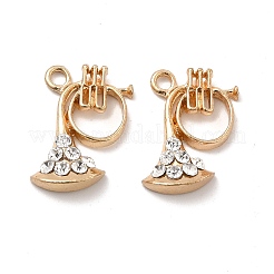 Подвески из сплава со стразами&nbsp;ALRI-M006-08G