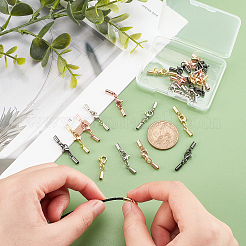 24 шт. 4-х цветные латунные карабины-клешни&nbsp;KK-PH0002-97