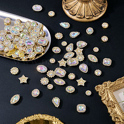 100 шт. пришивные стразы в форме капли/сердца/звезды FIND-TA0006-69B