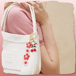 4шт 4 цвета подвески из сплава со стразами&nbsp;KEYC-SC00015