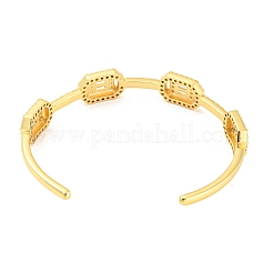 Браслет из латуни с кубическим цирконием EJEW-K245-53G