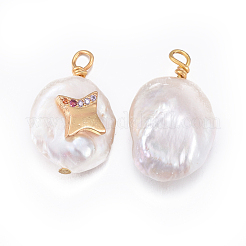 Подвески из натурального пресноводного жемчуга PEAR-E013-29E