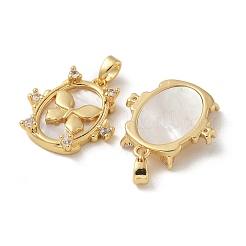 Подвески из латуни с микропаве из циркония&nbsp;KK-R210-10G