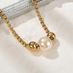 Ожерелья из нержавеющей стали 304 с цепочкой-коробкой для женщин NJEW-Z055-04G