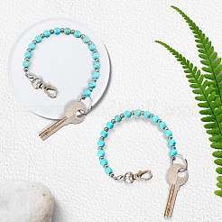 2шт брелок из синтетической бирюзы&nbsp;HJEW-SC0002-27B