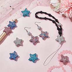 10 шт. 5-х цветные бусины из полимерной глины ручной работы в виде диско-шара&nbsp;FIND-PH0022-06