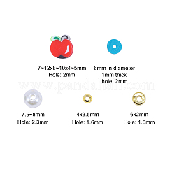 Плоские круглые бусины из глины ручной работы полимерные CLAY-CJ0001-20