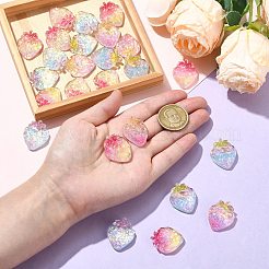 25 шт. 5-цветные прозрачные кабошоны из смолы в форме фруктов&nbsp;RESI-CJ0004-16