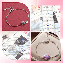 25 шт. 304 нержавеющая сталь браслет-цепочка изготовление AJEW-BBC0002-16