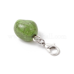 Кракле непрозрачный акрил имитация бирюзы подвески украшения&nbsp;HJEW-JM03630-02