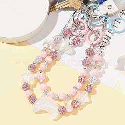 Ремни для сумки с акриловыми бисером в форме сердца AJEW-BA00109