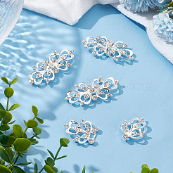 4 шт. застежки-застежки со стразами из цинкового сплава FIND-FG0003-45B