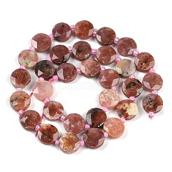 Натуральные нити из яшмы в цвету сливы G-C116-A16-01