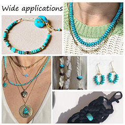 200шт 5 стиля синтетические бирюзовые бусины TURQ-PH0001-07