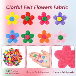 300 шт. 3 стиля фетровых аксессуаров&nbsp;DIY-SC0031-14