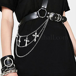 1 шт. железные 3-слойные перекрестные цепи для брюк с кисточками AJEW-SC0031-16