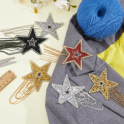 6 шт. 6 стиля сверкающих стразовых накладок для утюжков DIY-FH0007-99