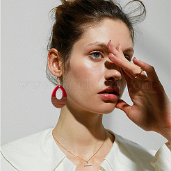 Набор для самостоятельного изготовления двухцветных сережек-подвесок в форме капли DIY-OC0008-16