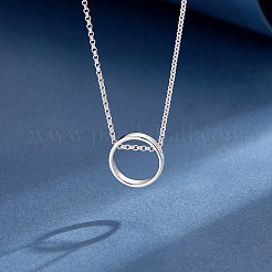 925 кулон в форме геометрического круга из стерлингового серебра для женщин HU0319