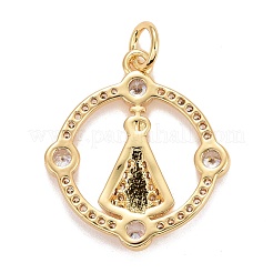 Подвески из кубического циркония с покрытием из латуни KK-E275-24G