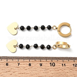 Серьги-кольца в форме сердца из нержавеющей стали 304 EJEW-G453-13G