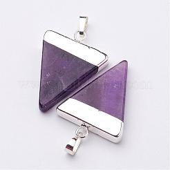 Треугольник в форме природных драгоценных камней подвески&nbsp;G-F0135-02P