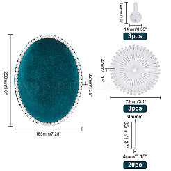 Овальные витрины для ювелирных изделий из МДФ с бархатной крышкой ODIS-WH0025-105