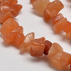 Чип естественно авантюрин бисер пряди G-N0134-10B