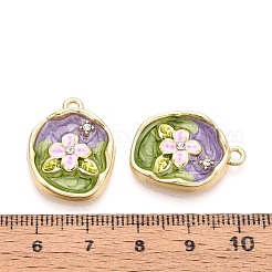 Подвески из сплава со стразами и эмалью&nbsp;ENAM-N065-08KCG