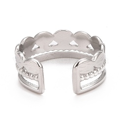 Кольцо-манжета овальной формы из нержавеющей стали 304 RJEW-C025-11P