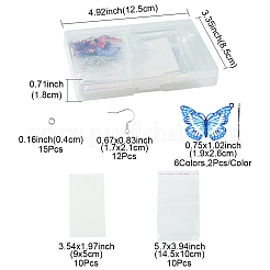 Наборы для изготовления украшений в виде бабочки из нержавеющей стали 430 с травлением на металле DIY-FS0007-46