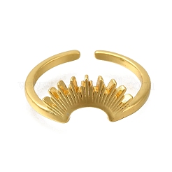 Кольца-манжеты из латуни с микропаве из кубического циркония для женщин&nbsp;RJEW-D079-02G-RS