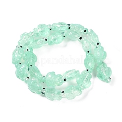 Нити прозрачных бусин из стеклянной эмали&nbsp;GLAA-B021-06E