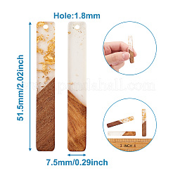 Большие подвески из смолы и ореха RESI-TAG0001-02