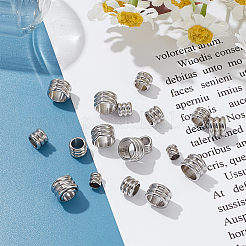 100 шт. 5 бусины из нержавеющей стали 202 STAS-PH0005-16