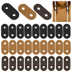 30 шт. 3 стиля овальной кожаной пряжки-слайдера FIND-PH0027-89