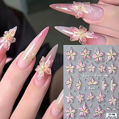 5 шт. 5 стиля с цветочным узором самоклеящиеся наклейки для ногтей для домашних животных&nbsp;MRMJ-SP0001-24