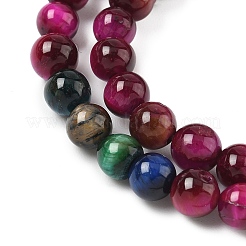 Нити из натуральных бусин тигрового глаза высшего качества&nbsp;LS-G-F591-18-6mm-06