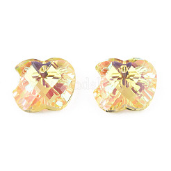 96шт прозрачные стеклянные подвески с гальваническим покрытием EGLA-N006-071