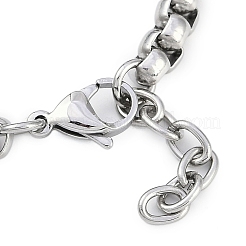 Браслеты из нержавеющей стали 304 с цепочками-коробками BJEW-S156-02P