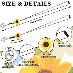 Силиконовый ремешок для визитных карточек&nbsp;NJEW-SW00043-01