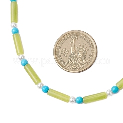 Ожерелья из натурального лимонного нефрита&nbsp;NJEW-JN05338-02