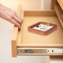 Квадратная деревянная тарелка для украшений&nbsp;AJEW-WH0401-71A