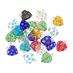 24 шт. подвески из стекла миллефиори PALLOY-PH01827