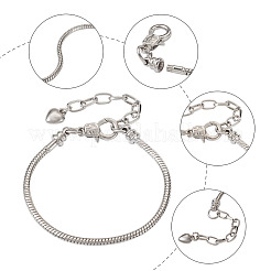 9шт 3 стиля латунные браслеты в европейском стиле изготовление AJEW-YS0001-01