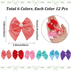72 шт. 6-х цветные банты из полиэстера&nbsp;DIY-SP0003-60A